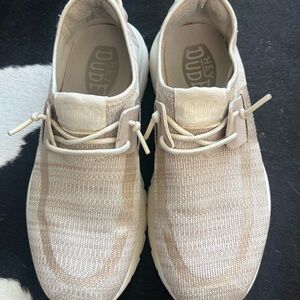 Hey Dude Beige Knit Slip-On Sneakers